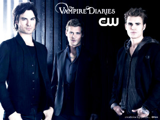Two men vampire diaries logo - else alfelt free wallpaper