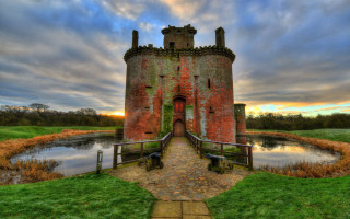 Castle bridge water cloudy sky 2 - alexander johnston free wallpaper