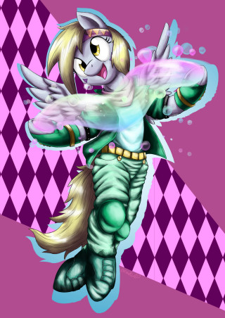 Cartoon character flying sword checkered - holography free wallpaper