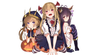 Anime girls pumpkin background foreground - ayo free wallpaper