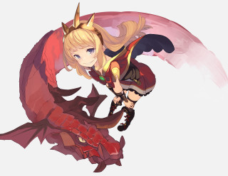 Woman sword demon back adventure 2 - dragon art free wallpaper