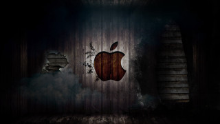 Dark room wooden apple stairs - smoke free wallpaper for desktop