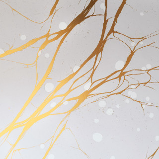 Tree white yellow snowflakes branches - branch free wallpaper