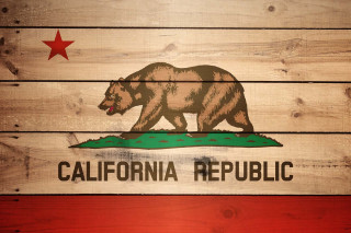 Wooden sign california flag red - a red star free wallpaper