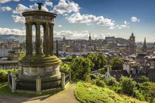 City hilltop view statue cloudy - alexander johnston free wallpaper