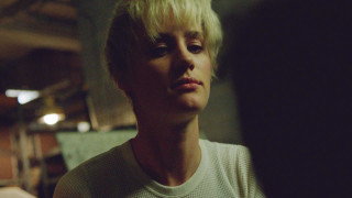 Blonde woman white shirt serious - fine art free wallpaper