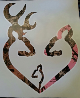 Deer head heart design paper - paper free wallpaper