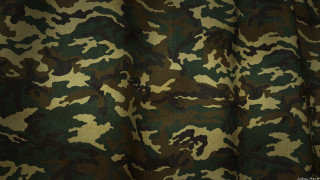 Camouflage fabric closeup green brown - the bottom of the image free wallpaper