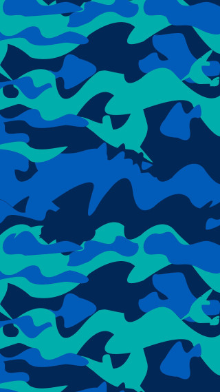 Blue camouflage fish water line - the water below free wallpaper