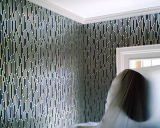 Woman standing room wallpaper window - an art deco painting free wallpaper
