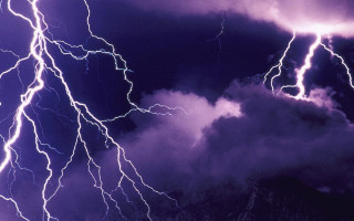Purple sky lightning mountain cloud - a large cloud free wallpaper