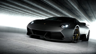 Black sports car tunnel lights 3 - a tunnel free wallpaper