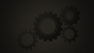 Black gears circle side background - a white circle free wallpaper