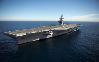 Aircraft carrier ocean ship sky - a ship in the ocean free wallpaper