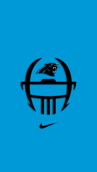 Blue background black panther logo - vector art free wallpaper