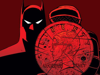 Batman clock red background character - underground free wallpaper