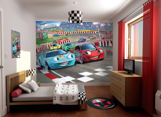 Bedroom wall mural cars bed - pixar and disney animation free wallpaper
