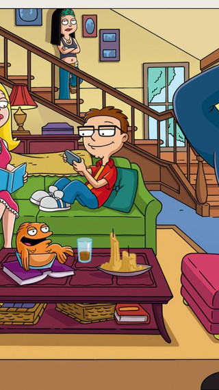 Cartoon family couch living room - the couch free wallpaper