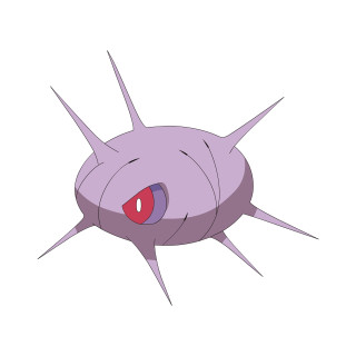 Cartoon character purple object red - microscopic free wallpaper