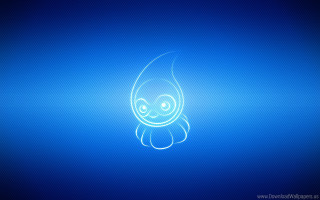Blue background glowing fire face - a face free wallpaper