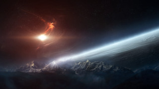 Space station bright light distant 3 - a distant object in the distance free wallpaper
