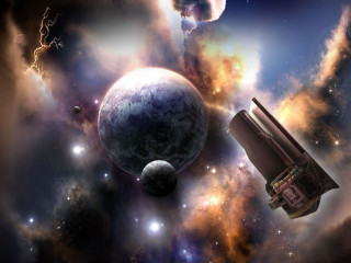 Space station sky planets stars - planet free wallpaper