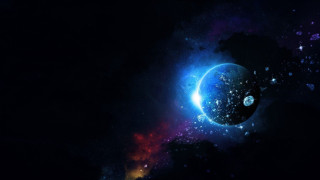 Space blue purple object stars - space free wallpaper
