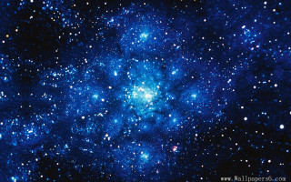 Large blue star night sky - free stars wallpaper for desktop