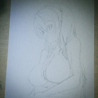Woman sitting table drawing paper - a piece of paper free wallpaper