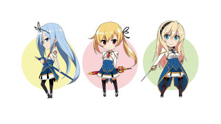 Anime girls long hair blue 9 - a sword free wallpaper