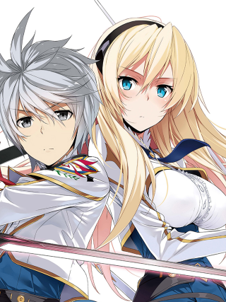 Anime characters long blonde hair 2 - one holding free wallpaper