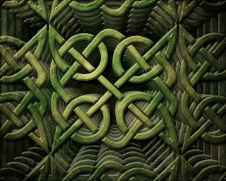 Green pattern knot black background 2 - alison kinnaird free wallpaper