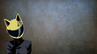 Cartoon character yellow helmet black - anime visual free wallpaper
