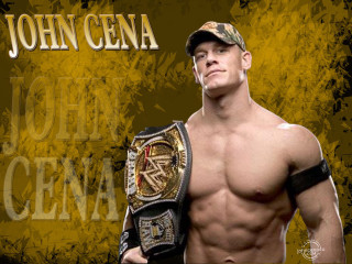 Man hat wrestling belt yellow - a yellow background free wallpaper for desktop