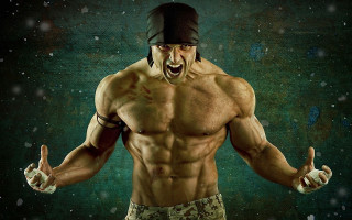 Man hat shirtless marble sculpture - a face free wallpaper