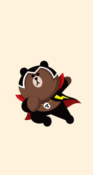 Brown teddy bear flying cape - its chest free wallpaper