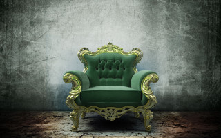 Green chair room wall floor 2 - flemish free wallpaper