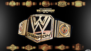 Gold championship belt black background - gold trimming free wallpaper