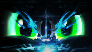 Futuristic android glowing neon hologram - cybernetic free wallpaper