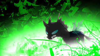 Black green cat blue eyes - a black tail free wallpaper
