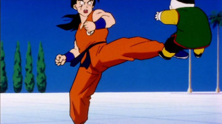 Cartoon character kick air fight - akira toriyama free wallpaper