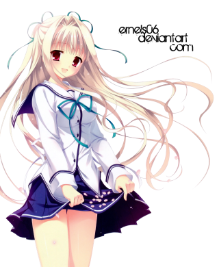 Girl longhair white shirt skirt - a girl free wallpaper