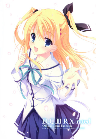 Blonde girl cherry blossoms school - purple free wallpaper