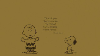 Cartoon person dog quote goodbye - charles schulz free wallpaper