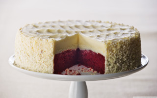 Cake slice missing plate table - a plate free wallpaper