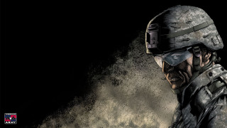 Military man gun black background - ben templesmith free wallpaper