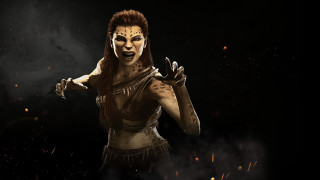 Woman demon makeup mask black - character art free wallpaper