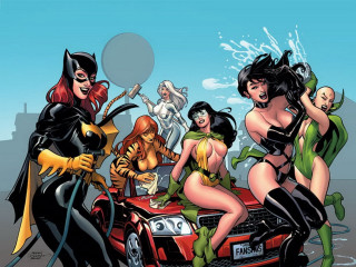 Women costumes riding car batwoman - other woman free wallpaper