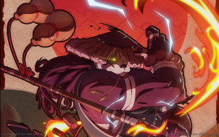 Cartoon character sword demon back 6 - baiōken eishun free wallpaper for desktop