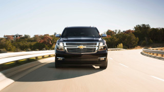 Black truck driving road forest 2 - a road next free wallpaper